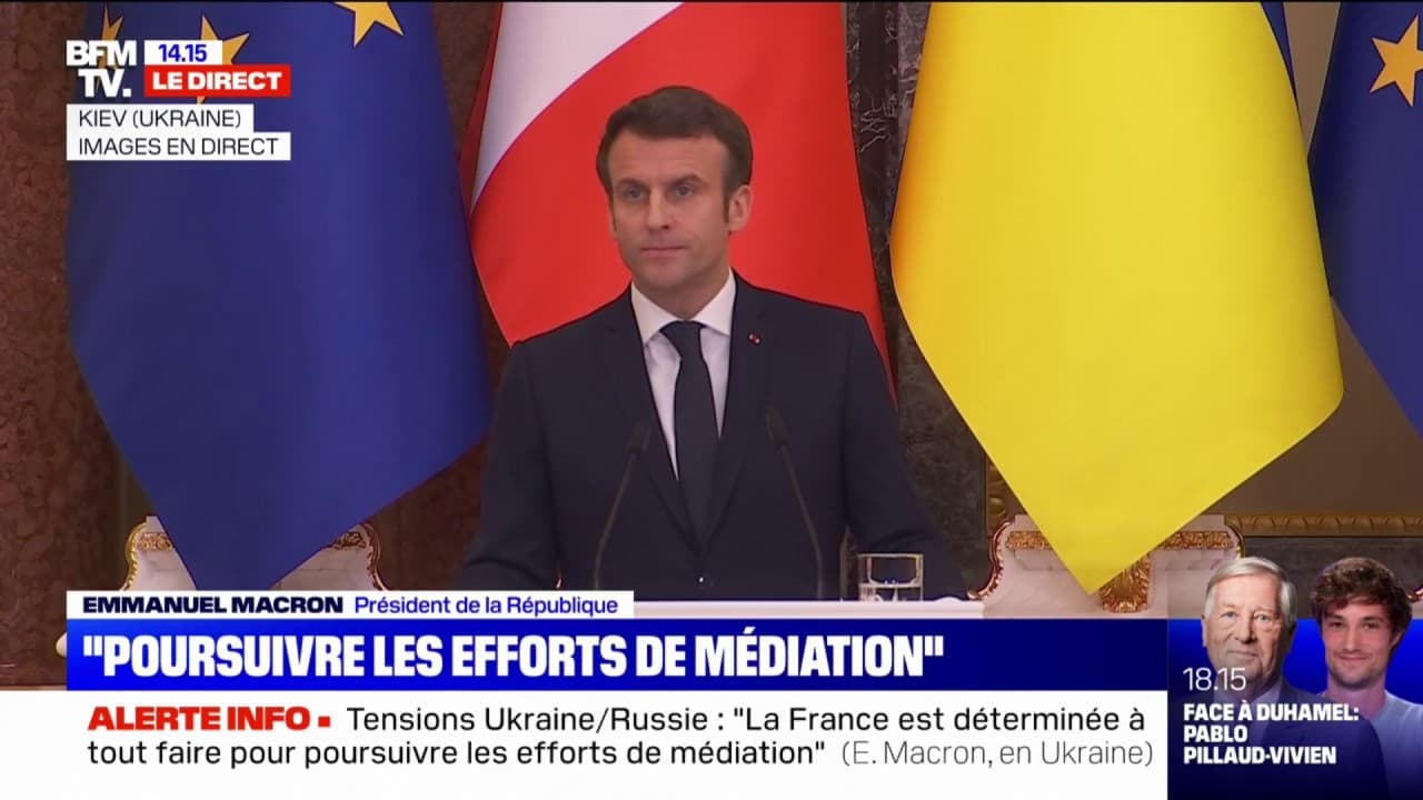 Escalade inacceptable de la Russie en Ukraine : Macron défend Kiev