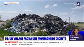 Val d'Oise: un village face à une montagne de déchets