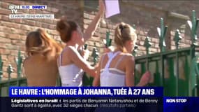 Marche blanche pour Johanna: Les participants scandent "Johanna, justice !" devant le Tribunal de Grande Instance du Havre