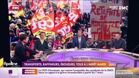 Transports, raffineurs, éboueurs, tous à l'arrêt mardi 