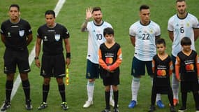 Lionel Messi pendant l'hymne