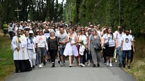 Marche blanche en mémoire de Karine Esquivillon, dont le mari a été mis en examen pour meurtre par conjoint et écroué, le 1er juillet 2023 à Maché, en Vendée