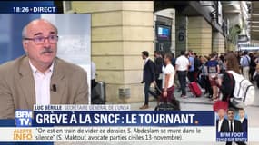SNCF: "Il n'y a aucune raison de maintenir une grève qui épuise les cheminots et agace les usagers", Luc Bérille