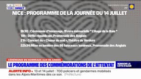 Nice: le programme des commémorations de l'attentat du 14-Juillet 2016