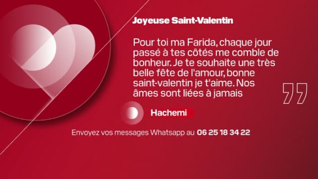 Message de Saint-Valentin, BFM LYON.