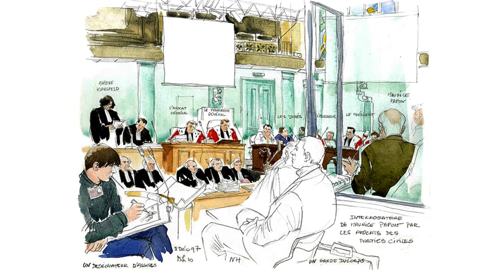 En 1997, Noëlle Herrendschmidt a couvert le procès Papon à Bordeaux. C'est le procès le plus long qui a eu lieu en France depuis la Seconde Guerre mondiale.