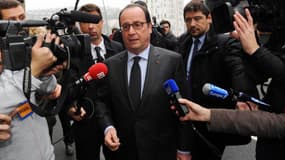 e président François Hollande, lors de sa dernière visite à Tulle, le 29 mars 2015