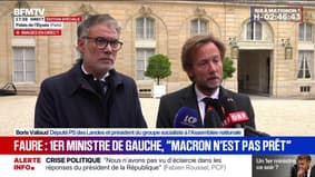 Fin de la réunion à l’Élysée: Boris Vallaud (PS) regrette de n'avoir eu "aucune réponse sur aucun sujet, pas même sur la réforme des retraites”