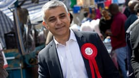 Le travailliste Sadiq Khan le 4 mai 2016, à la veille des élections municipales de Londres.