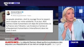 Marine Le Pen sur l'Ukraine: "Si nous commençons à livrer des armes offensives, nous risquons d'être considérés comme cobelligérants"