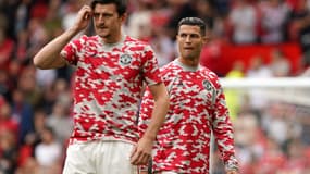 Harry Maguire et Cristiano Ronaldo avec Manchester United, à Old Trafford le 11 septembre 2021