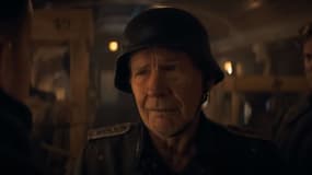 Harrison Ford sur le tournage du film "Indiana Jones et le cadran de la destinée"