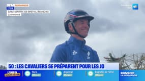 Manche: les cavaliers se préparent avant le début des Jeux olympiques