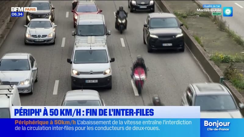 Paris: l'inter-files pour les deux roues sur le périphérique, c'est bel et bien fini