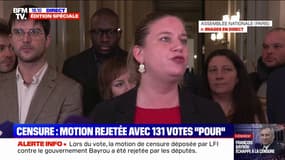 Motion de censure rejetée: "Le Parti socialiste s'est isolé du reste du Nouveau Front populaire", affirme Mathilde Panot (LFI)