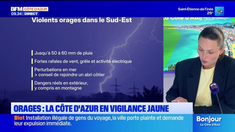 La Côte d'Azur placée en vigilance jaune orages et pluie-inondation ce jeudi