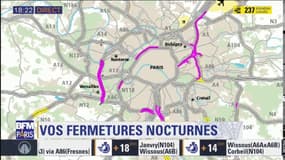 Trafic: le détail des fermetures nocturnes de ce mercredi soir 