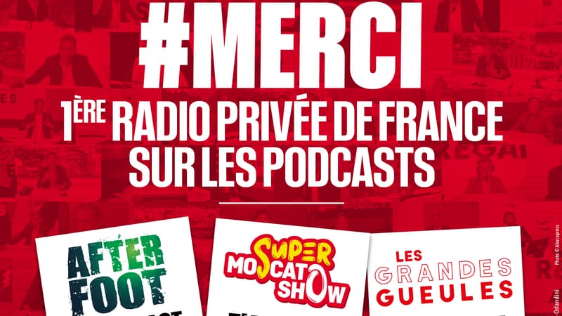 AUDIENCES - Podcasts: RMC, 1ère radio privée de France