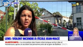 Lens: violent incendie à l'école Jean-Macé