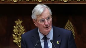 Le Premier ministre Michel Barnier le 8 octobre 2024 à l'Assemblée nationale à Paris