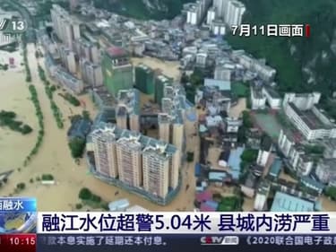 Le sud de la Chine toujours touché par d'importantes inondations et glissements de terrain