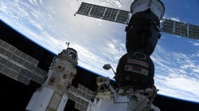 Photo de Roscosmos montrant le module russe Nauka s'amarrant à l'ISS, le 29 juillet 2021 (Photo d'illustration)