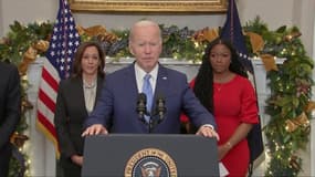 Joe Biden prend la parole à la Maison Blanche pour la libération de la basketteuse Brittney Griner, le 8 décembre.