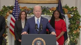 Joe Biden prend la parole à la Maison Blanche pour la libération de la basketteuse Brittney Griner, le 8 décembre.