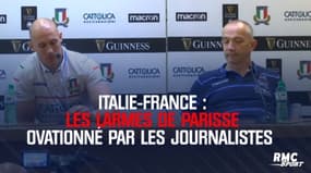 Italie-France : Les larmes de Parisse ovationné par les journalistes 