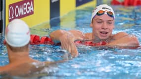 Léon Marchand le 13/04 à Westmont (Etats-Unis)