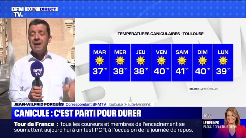 Canicule: 37°C attendus cet après-midi à Toulouse et jusqu'à 41°C en fin de semaine