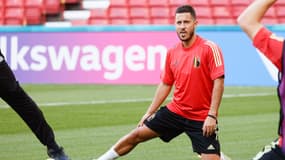 Eden Hazard lors d'un entraînement avec la Belgique