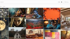 Le site web de Midjourney.