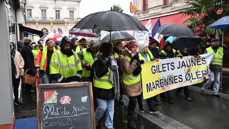 Les gilets jaunes de Marennes-Oléron le 15 décembre. 