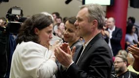 François de Rugy avec Emmanuelle Cosse et Cécile Duflot, le 5 avril 2014