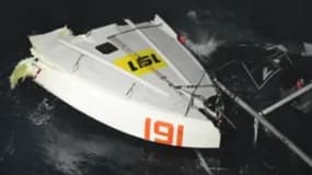 Le Class 40 NST Cabinet Z de Thomas Jourdren et Cédric de Kervenoäel a été coupé en deux après une collision avec un cargo, le 28 mai 2025 sur la CIC Normandy Channel Race