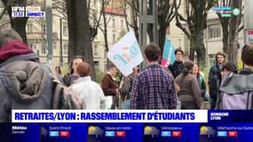 Retraites : un rassemblement d'étudiants à Lyon