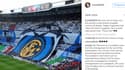 Capture écran du message de Frank de Boer sur Instagram.