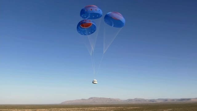 Le retour sur Terre de la capsule Blue Origin