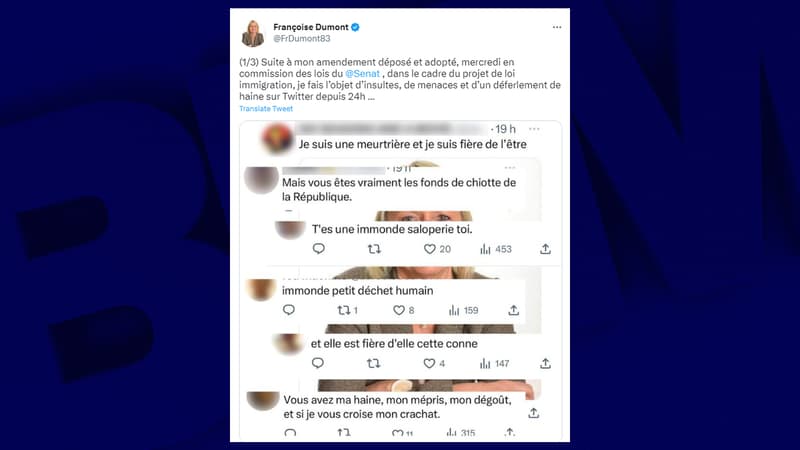 La sénatrice a annoncé avoir déposé plainte “afin que ces actes soient sévèrement condamnés”.