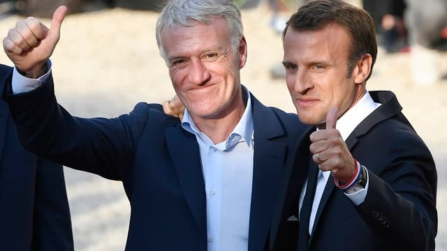 Didier Deschamps et Emmanuel Macron