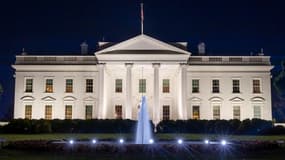 La Maison Blanche, de nuit, en 2023