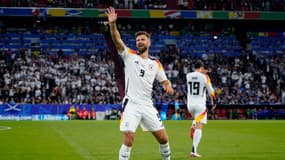 Niclas Füllkrug célèbre son but contre l' Ecosse, le 15 juillet, à Munich