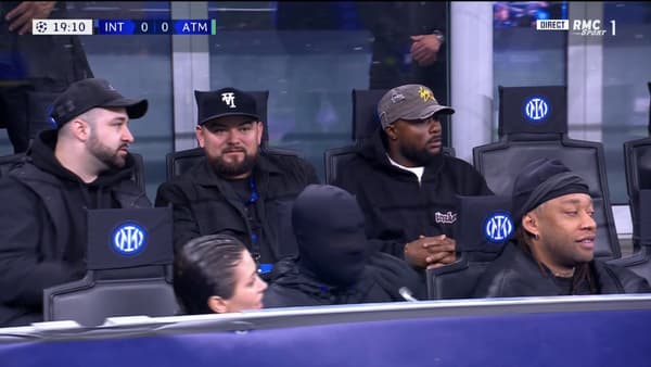 Kanye West lors d'Inter-Atlético le 20 février 2024
