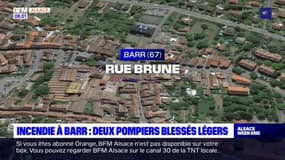 Incendie à Barr: deux pompiers légèrement blessés