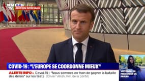 Covid-19: pour Emmanuel Macron, "nous pouvons nous féliciter que l'Europe se coordonne mieux"