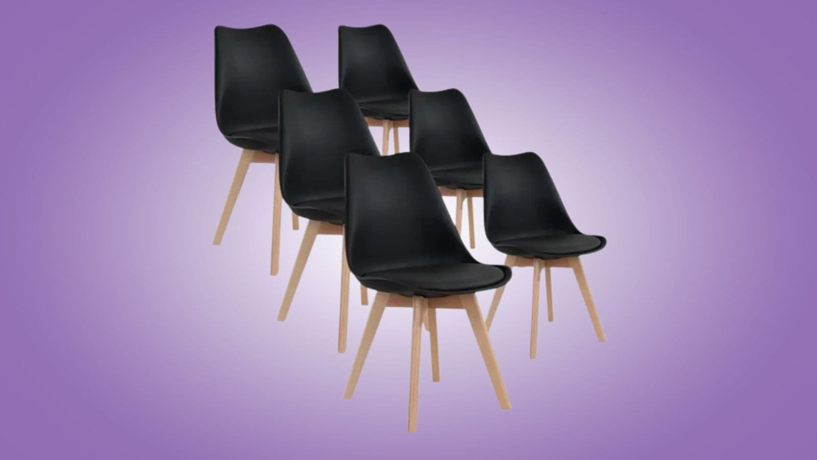 Chaise design scandinave Louvres (Lot de 4 chaises)