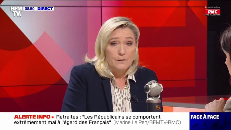Marine Le Pen affirme qu'en cas d'utilisation du 49.3, le RN déposera une motion de censure et votera toutes celles qui seront déposées