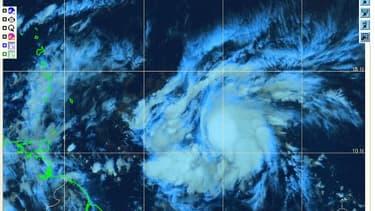 La tempête Kirk, encore à quelques 800 kilomètres du Sud-Est de la Martinique ce mercredi.
