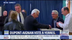 Nicolas Dupont-Aignan a voté